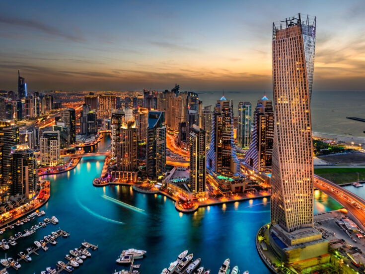 Dubai-marina-aerial-night