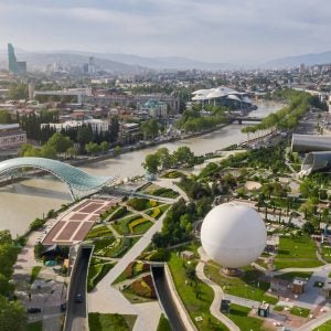Tbilisi; Georgia; aerial shot