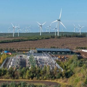 battery storage facility at whitelee onshore wind farm