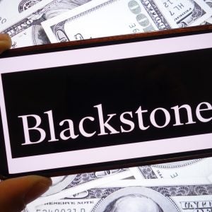 Blackstone Group company logo displayed on mobile phone