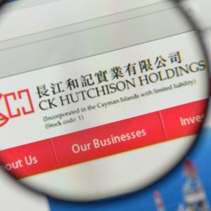 CK Hutchison Holdings logo on the website homepage.
